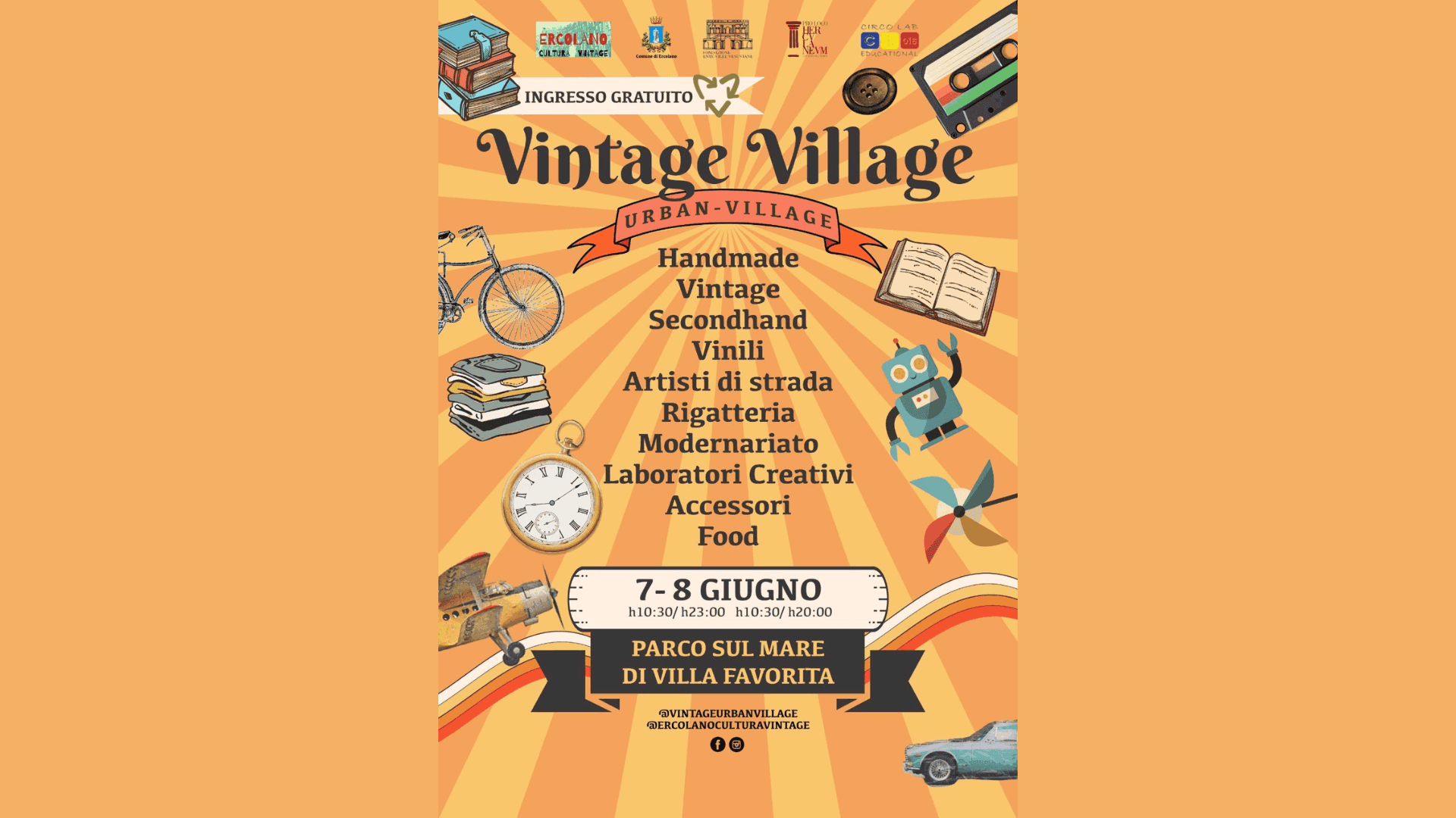  Vintage Village Ercolano: 7/8 June Park on the Sea
