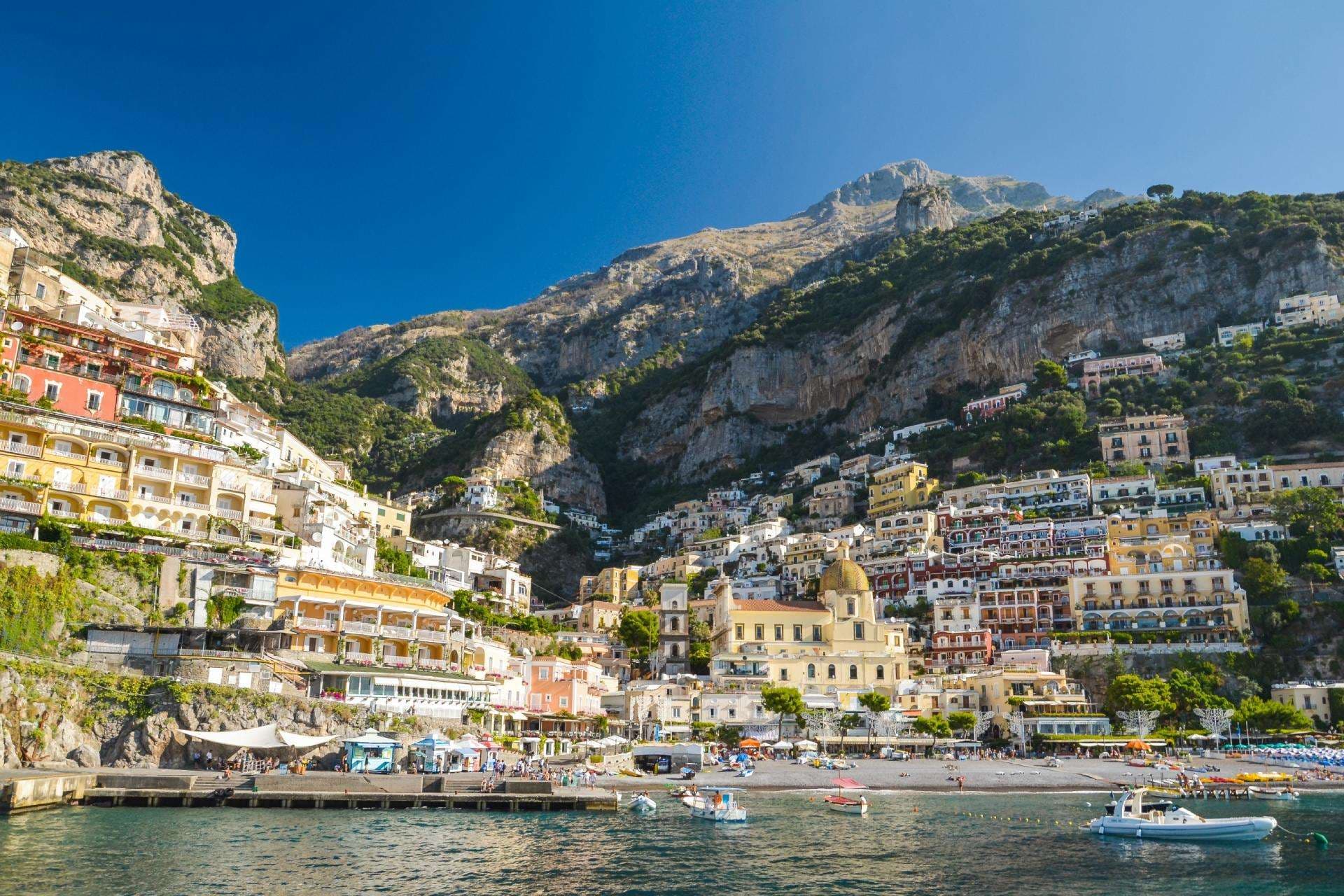 Positano and Amalfi from the Vesuvius coast